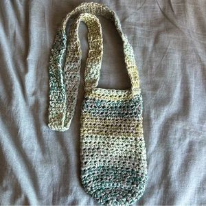 Handmade crochet bottle holder bag